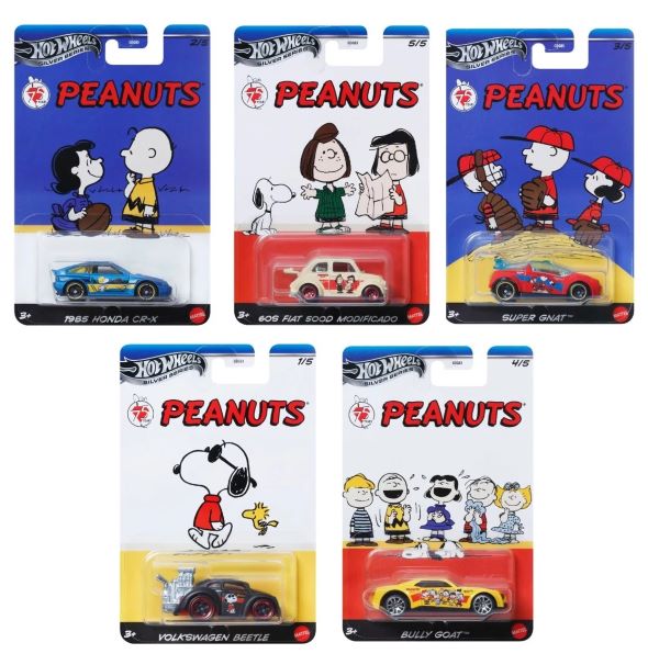 HOT WHEELS Silver serie Snoopy in Blister 16x11cm 5ass…X24